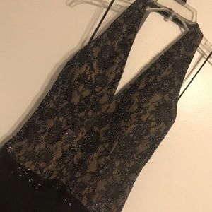 Jovani halter top black gown